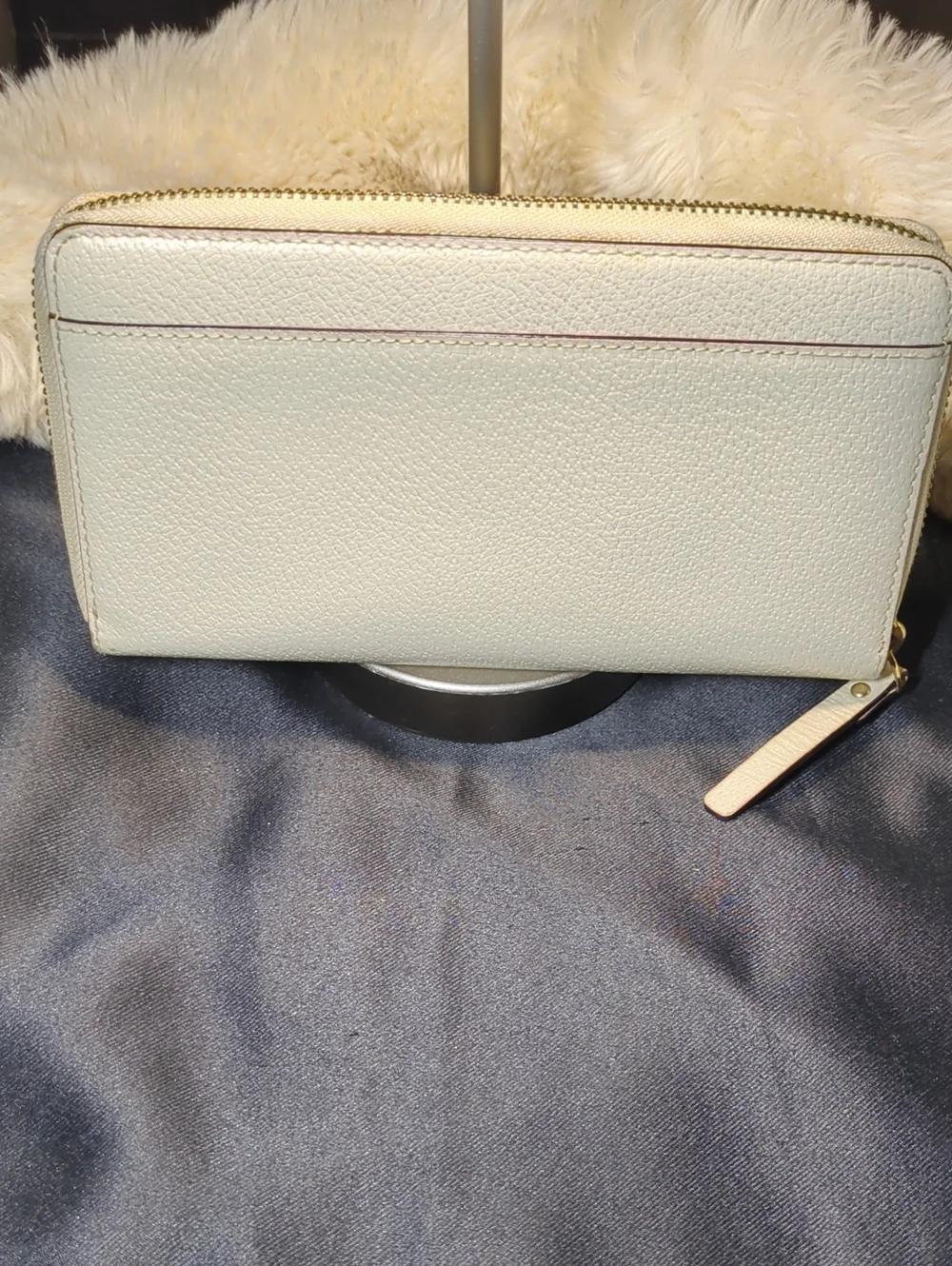 kate spade cream pebble leather zip-around wallet NOW ONLY $55